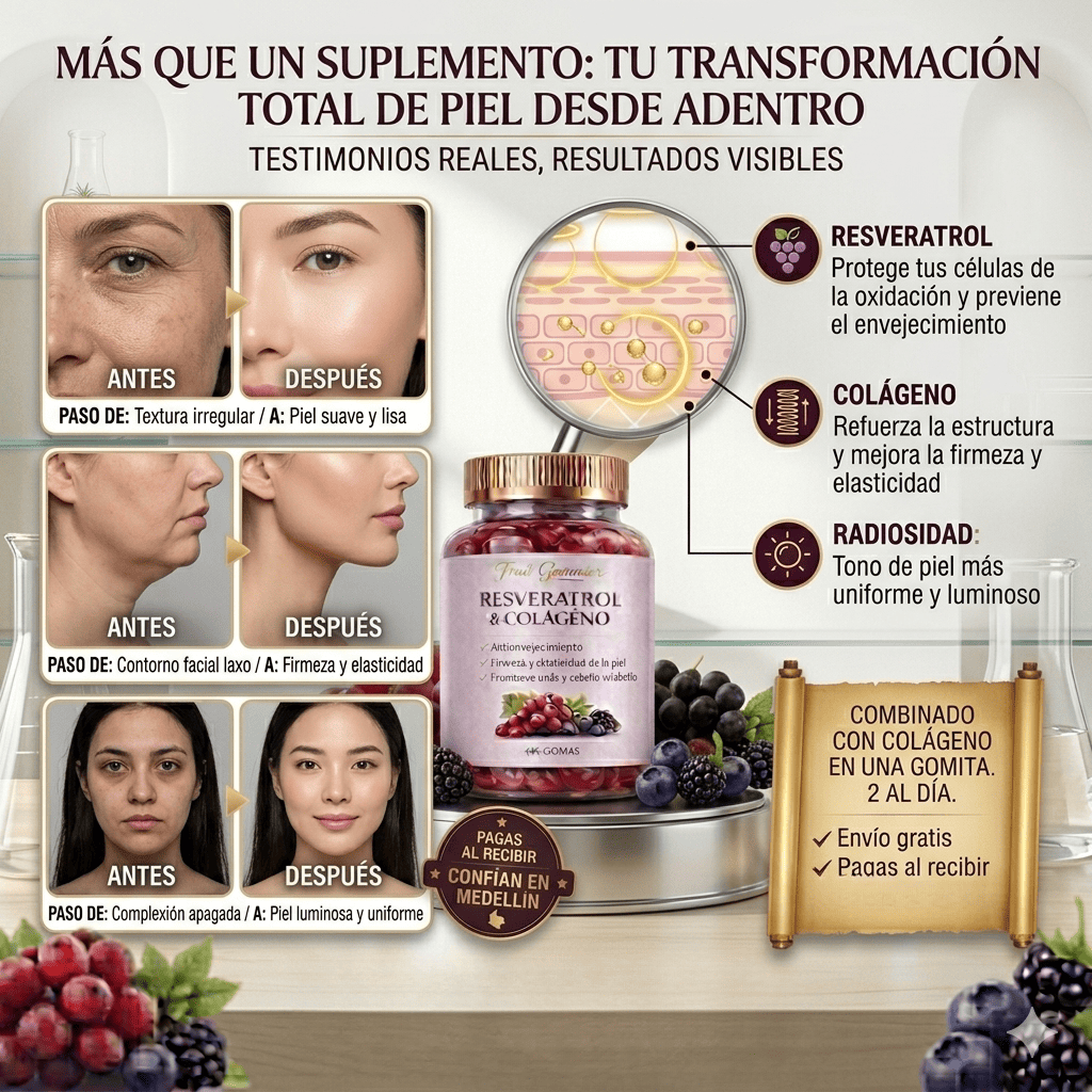 Gomitas Colageno Y Resveratrol + envio GRATIS y Obsequio⭐