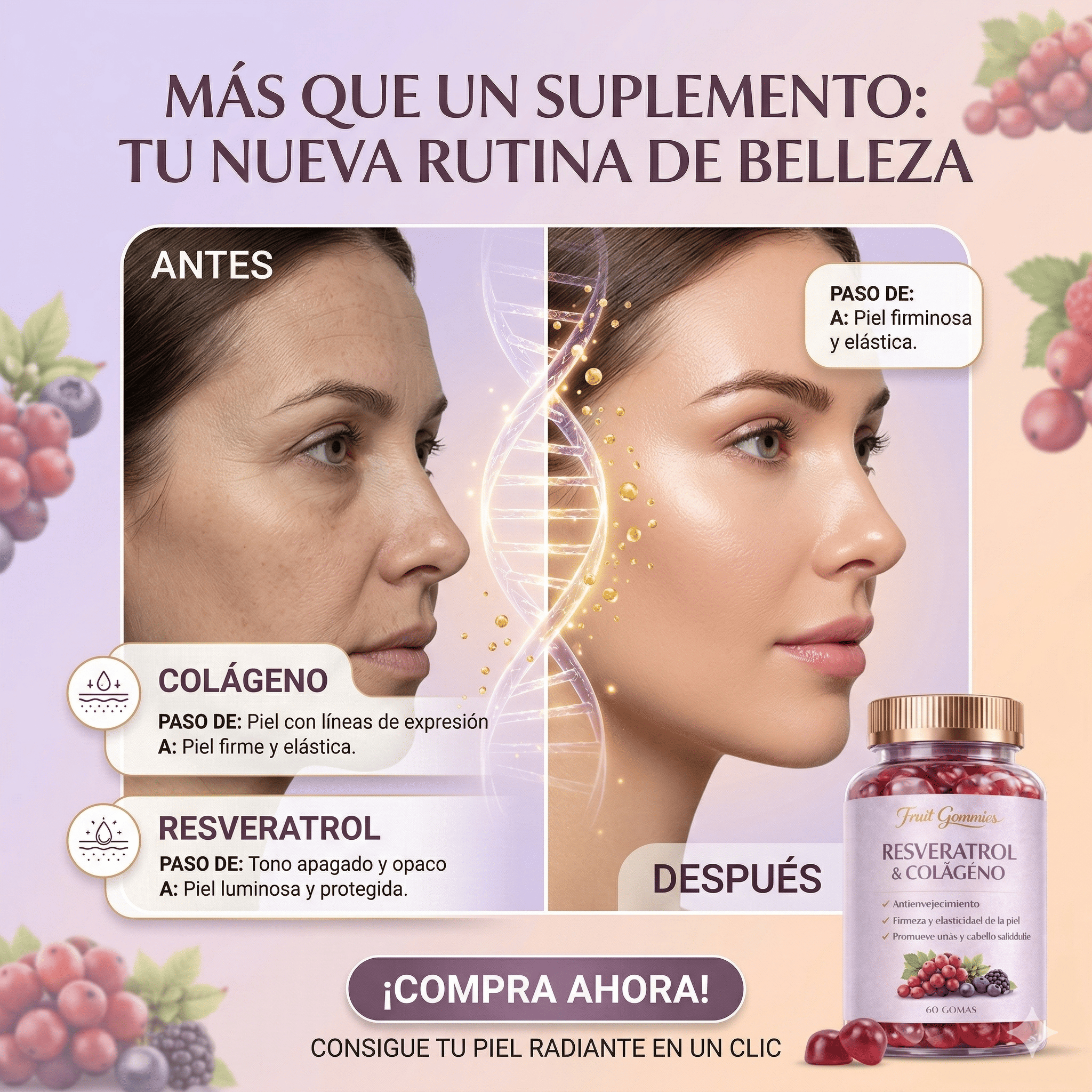 Gomitas Colageno Y Resveratrol + envio GRATIS y Obsequio⭐